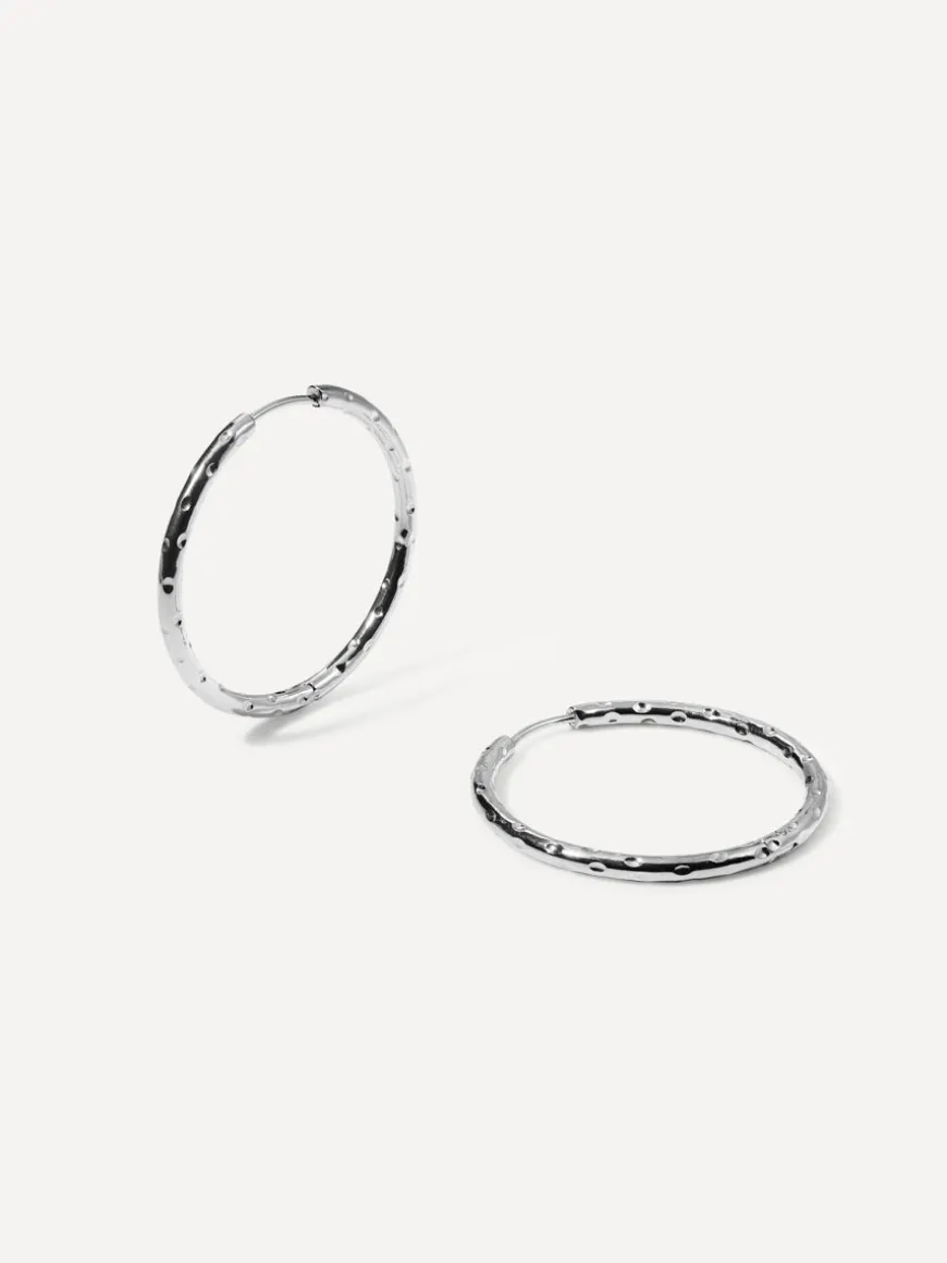 35MM TEXTURED HOOPS LARGE OHRRINGE