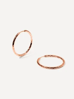 35MM TEXTURED HOOPS LARGE OHRRINGE