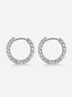 16mm TEXTURED HOOPS SMALL OHRRINGE