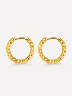 16mm TEXTURED HOOPS SMALL OHRRINGE