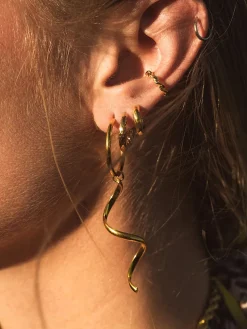 16mm TEXTURED HOOPS SMALL OHRRINGE