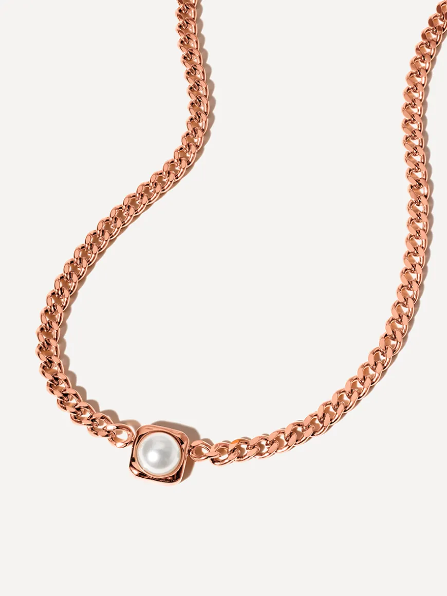 Modern Edge Pearl Kette