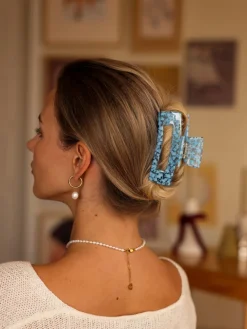 Modern Style Haarklammer Blue Floral
