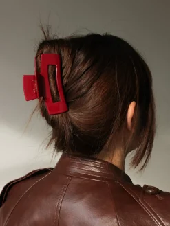 Modern Style Haarklammer Dark Red