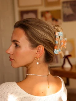 Modern Style Haarklammer Peach Blue