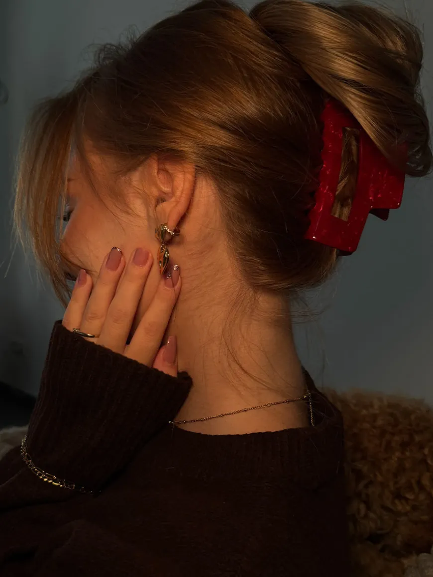 Modern Style Haarklammer Red