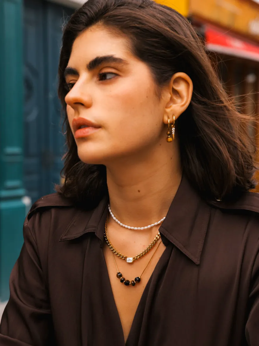 Modern Tiger's Eye Kette