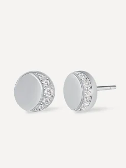 Moon Phase Crescent Light Stud Ohrringe