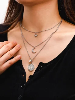 Moon Phase N Star Double Layer Kette