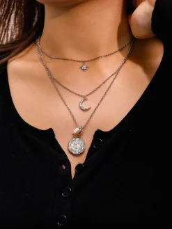 Moon Phase N Star Double Layer Kette