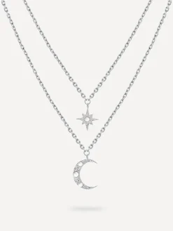 Moon Phase N Star Double Layer Kette