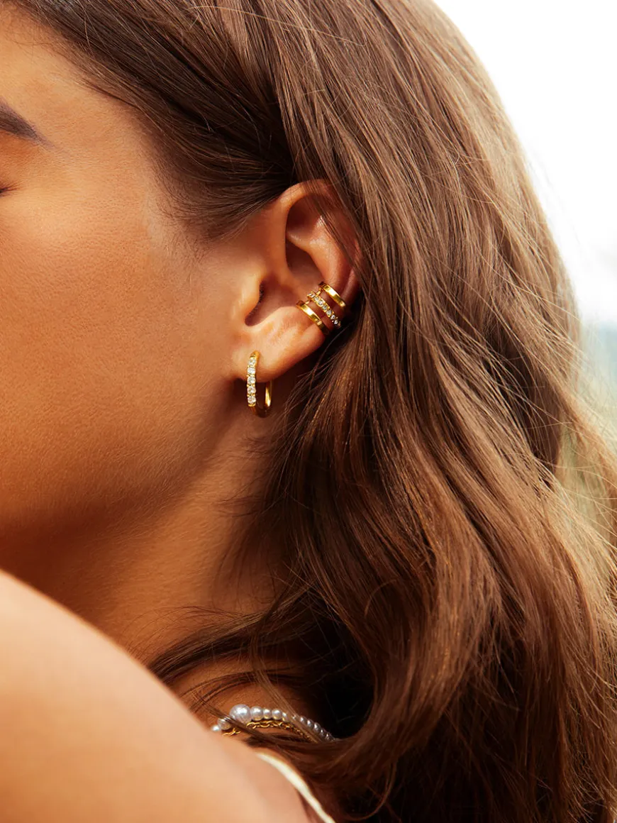 Moon Phase Trio Brilliant Earcuff