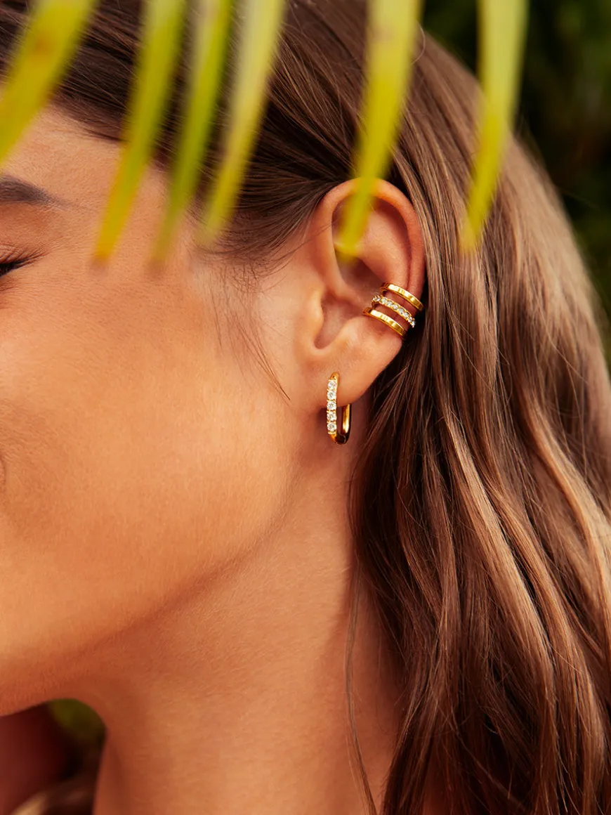 Moon Phase Trio Brilliant Earcuff
