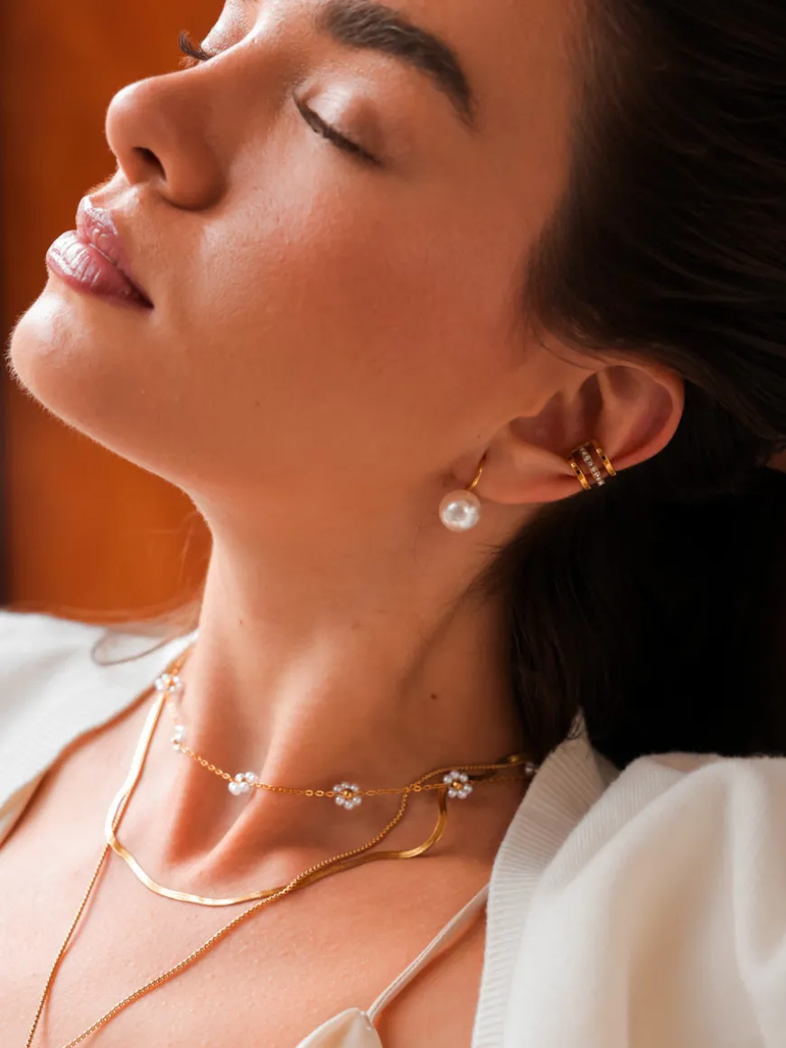 Moon Phase Trio Brilliant Earcuff