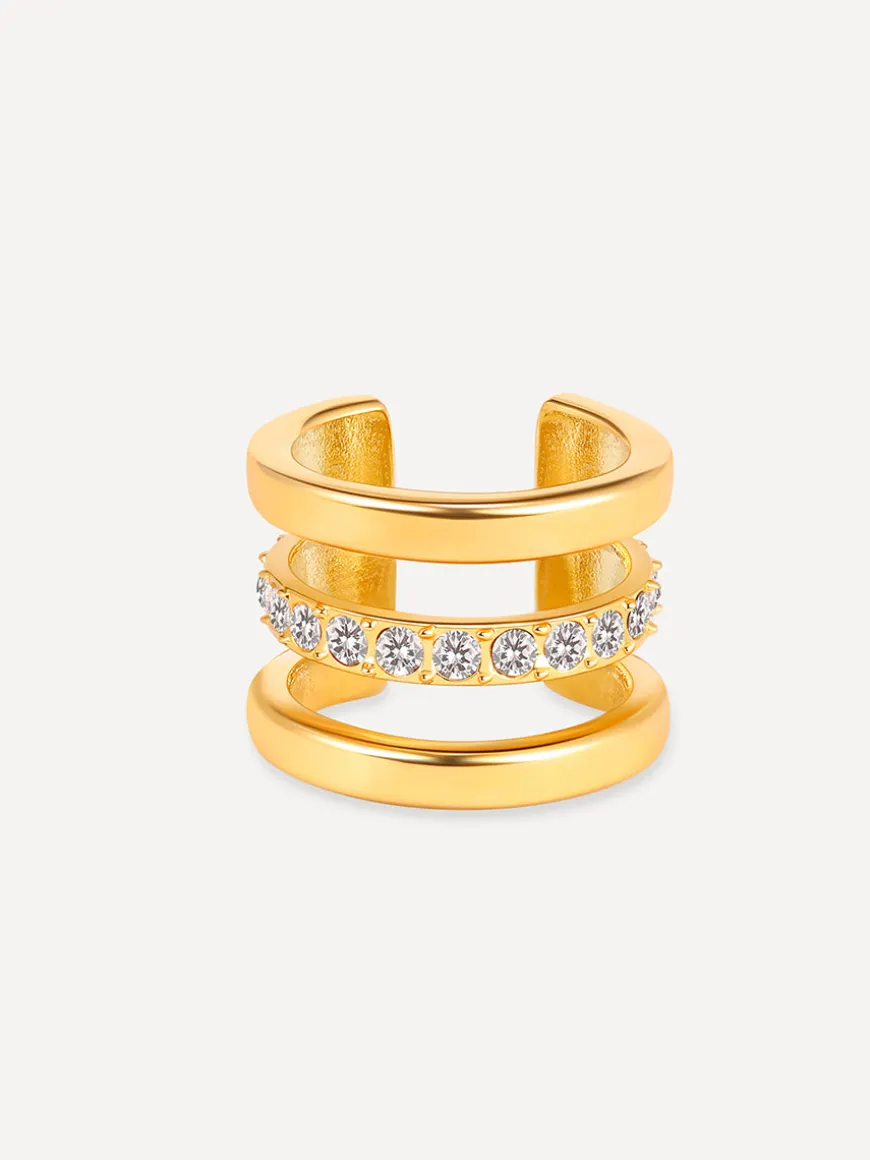 Moon Phase Trio Brilliant Earcuff