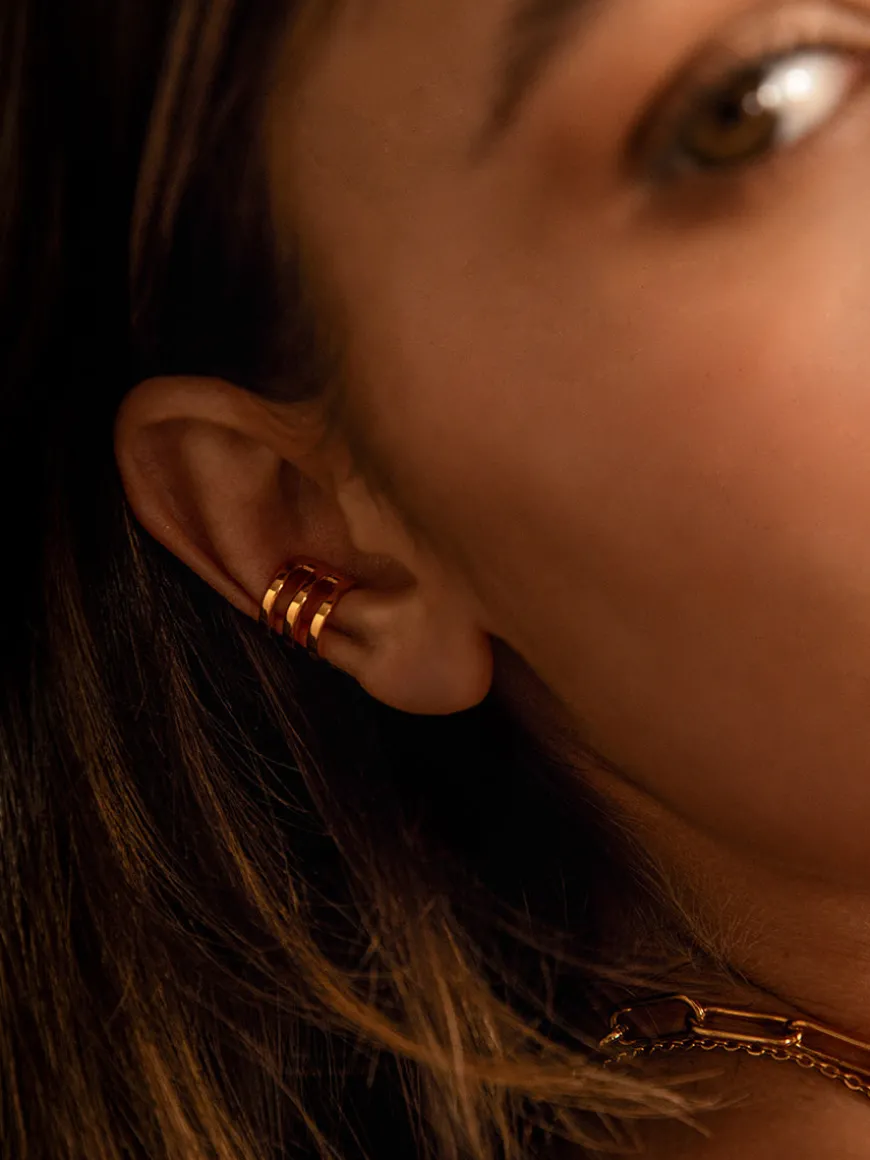 Moon Phase Trio Plain Earcuff