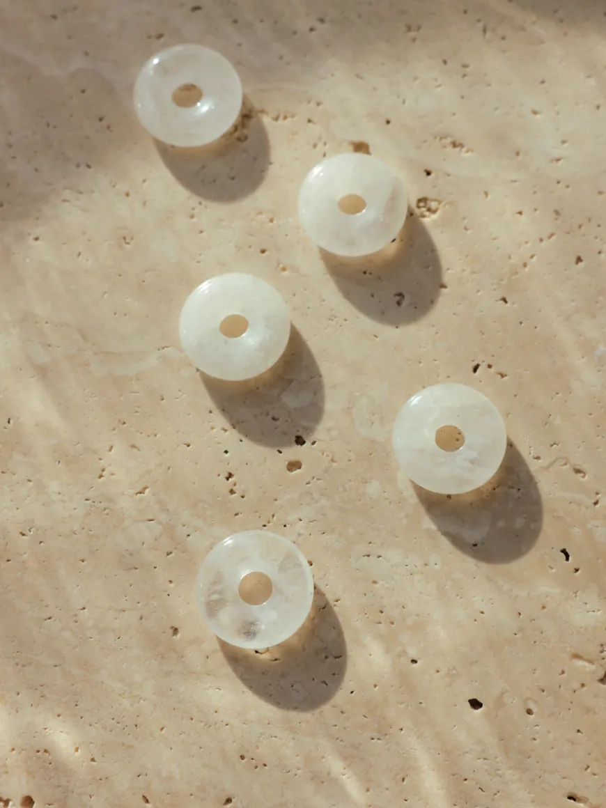 (Passend zu Ohrringen ≥ 17 mm) Dreamy Donut White Ohrring-Charm