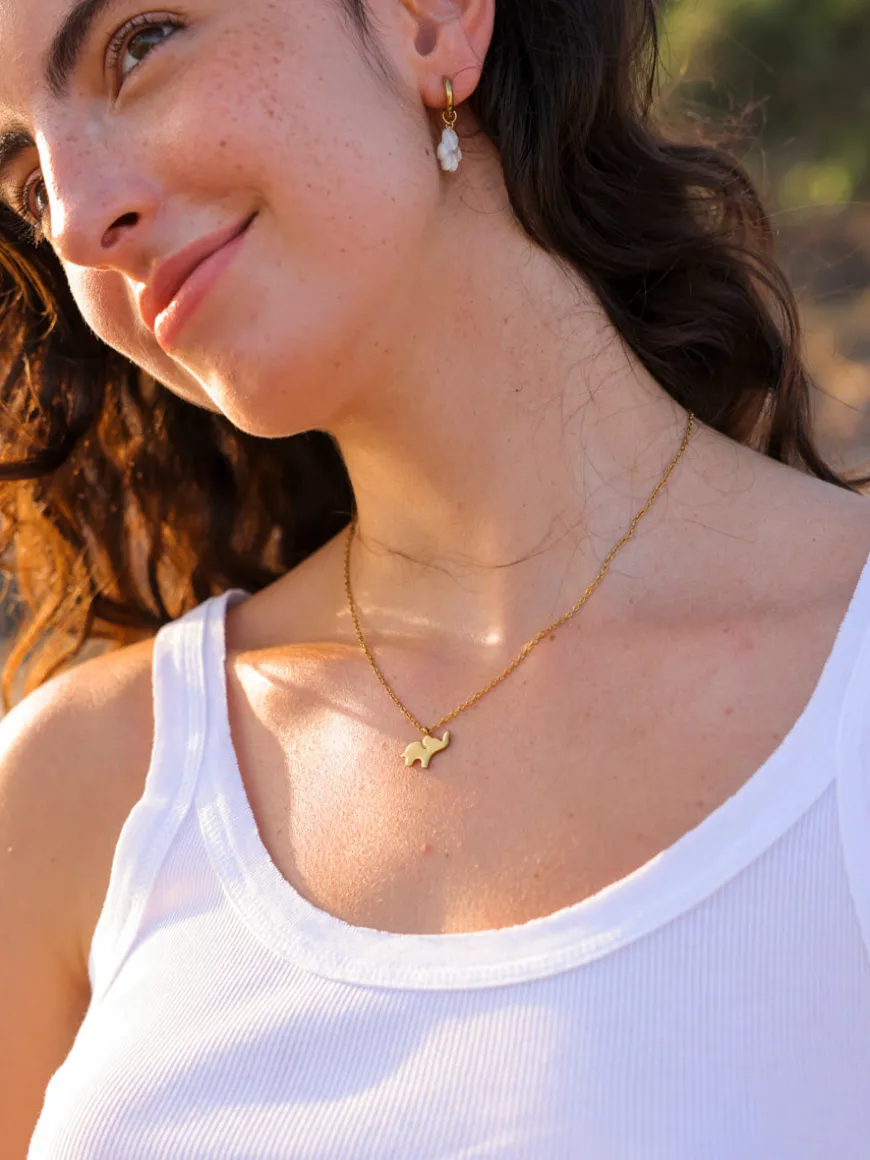 Pawprint Heart Ohrring-Charm