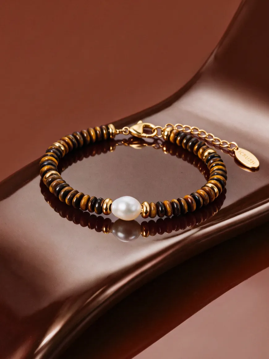 Pearl Dawn Tiger's Eye ARMBAND