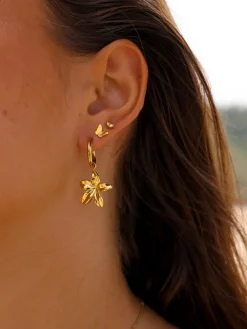 Plumeria Ohrring-Charm