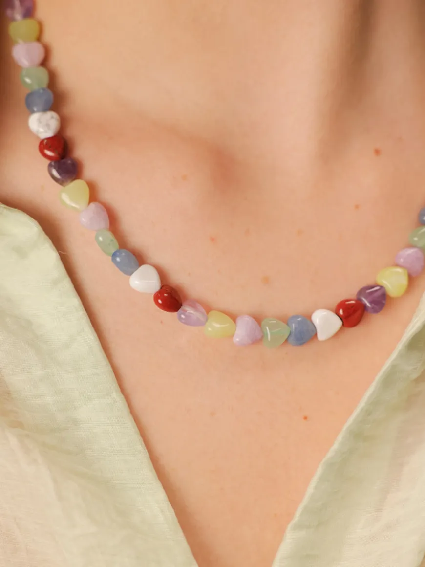 Rainbow Heart Kette