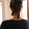 Ribbon Glow Black Scrunchie