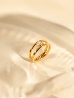 Sea and Sky Double Circular Ring