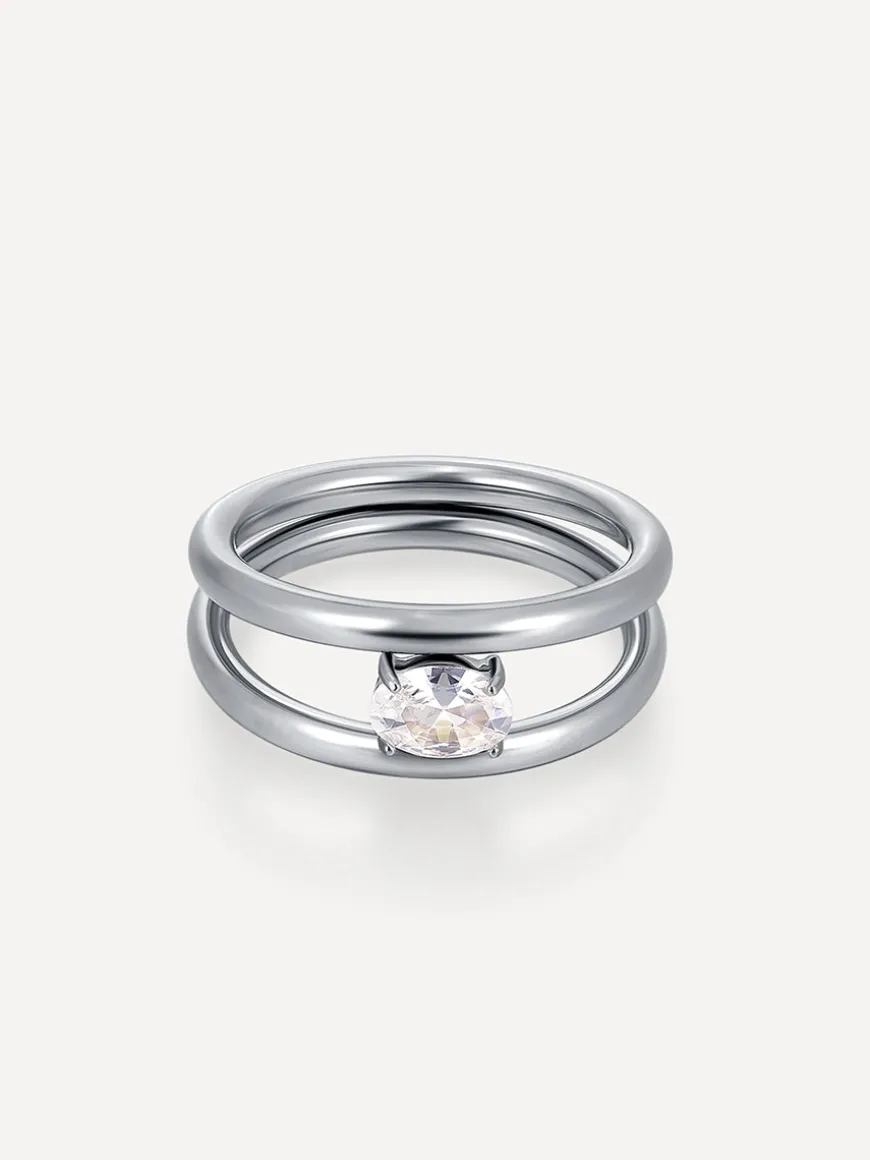 Sea and Sky Double Circular Ring