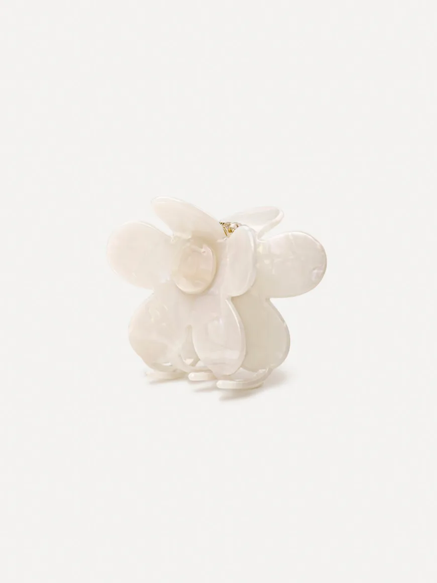 Serene Flower White Haarklammer