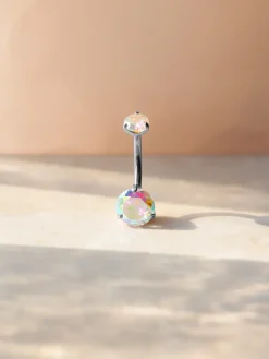 Serene Glow Rainbow Titan Bauchnabelpiercing