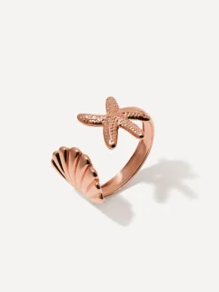 Shell Starfish Ring