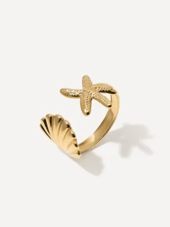 Shell Starfish Ring