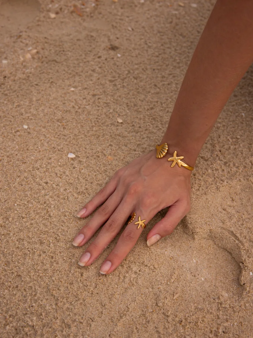 Shell Starfish Ring