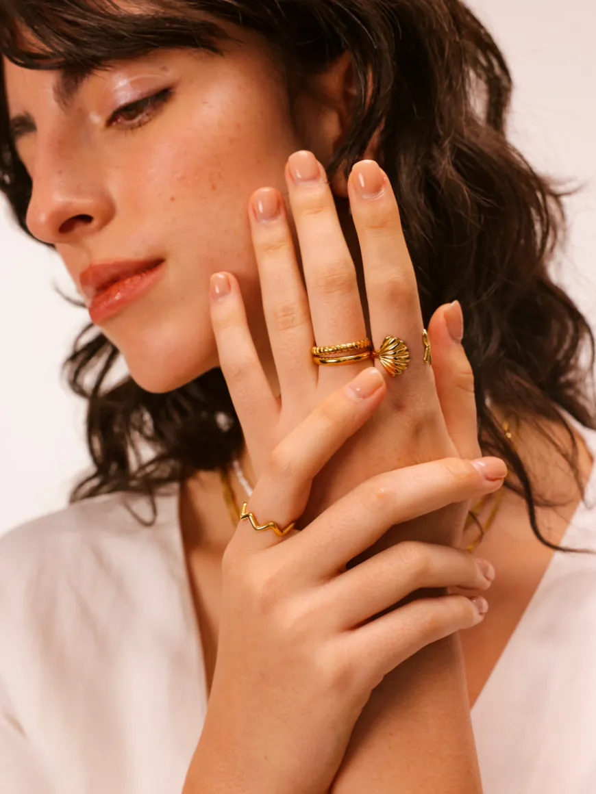 Shell Starfish Ring
