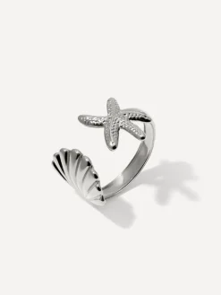Shell Starfish Ring