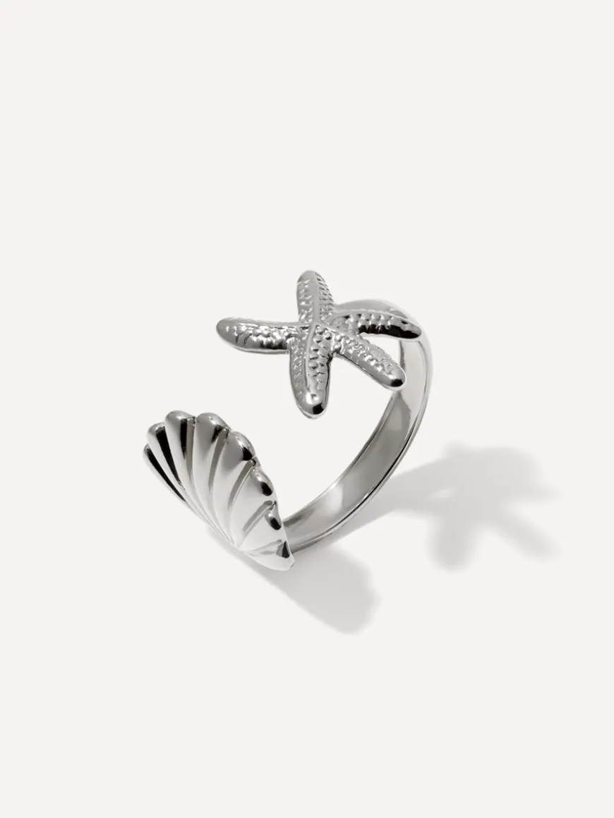 Shell Starfish Ring