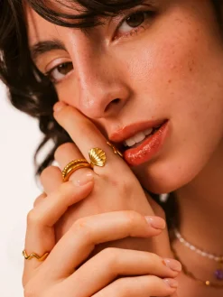 Shell Starfish Ring