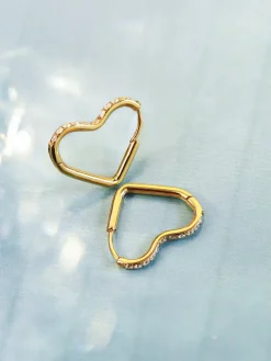 Shining Open Heart Ohrringe
