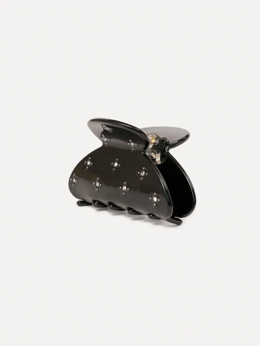 Shiny Black Haarklammer