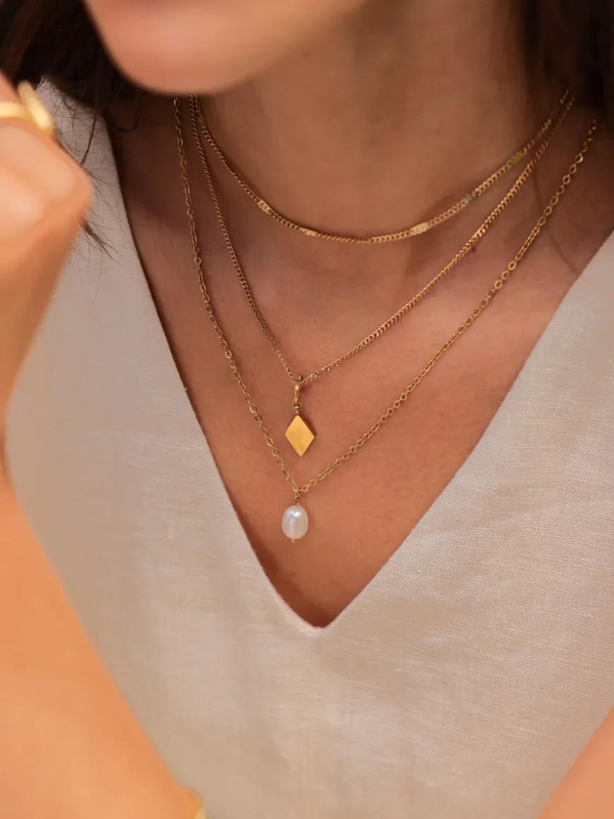 Simple Pearl Pendant Kette