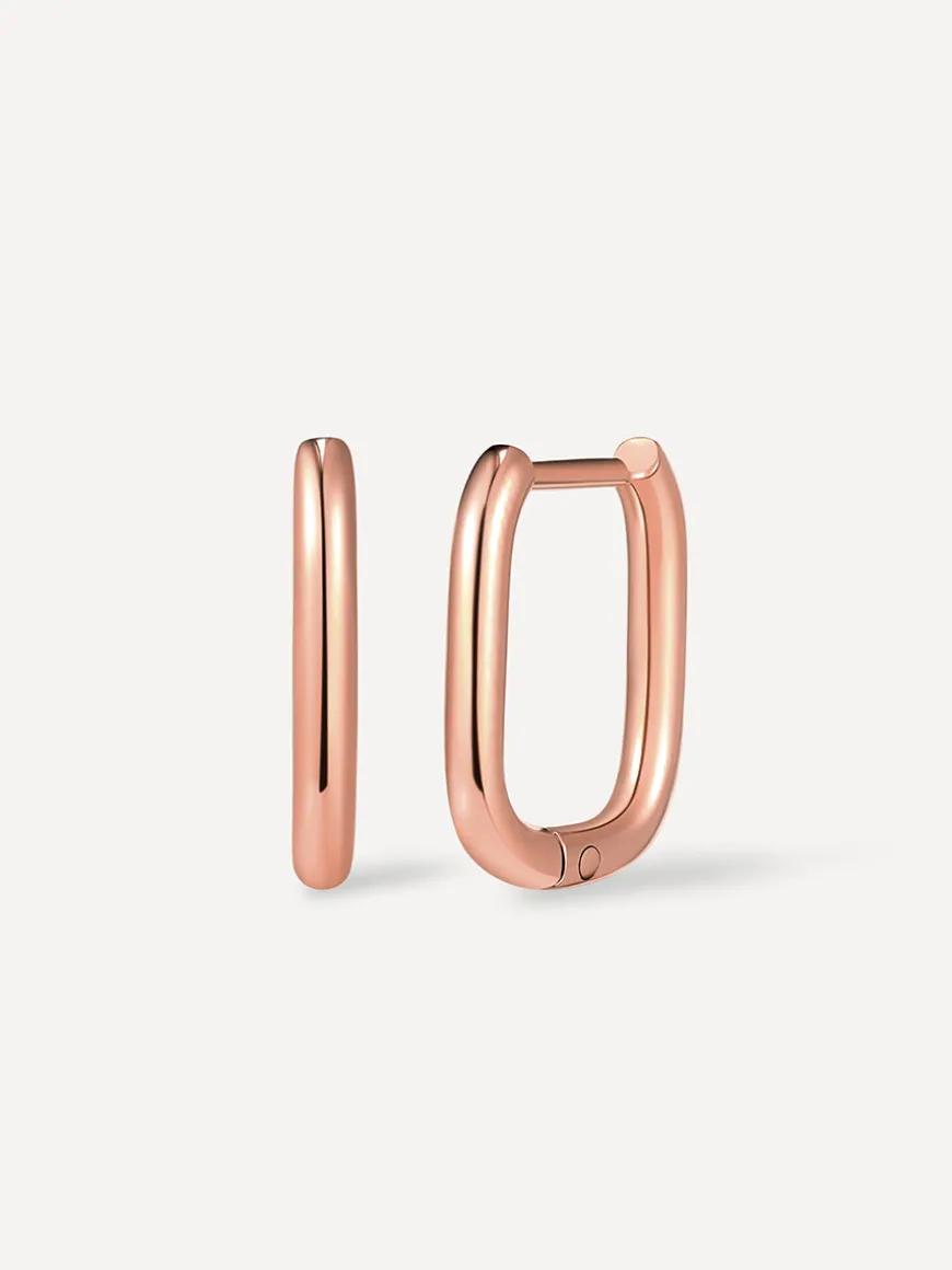 Small Square Hoop Ohrringe