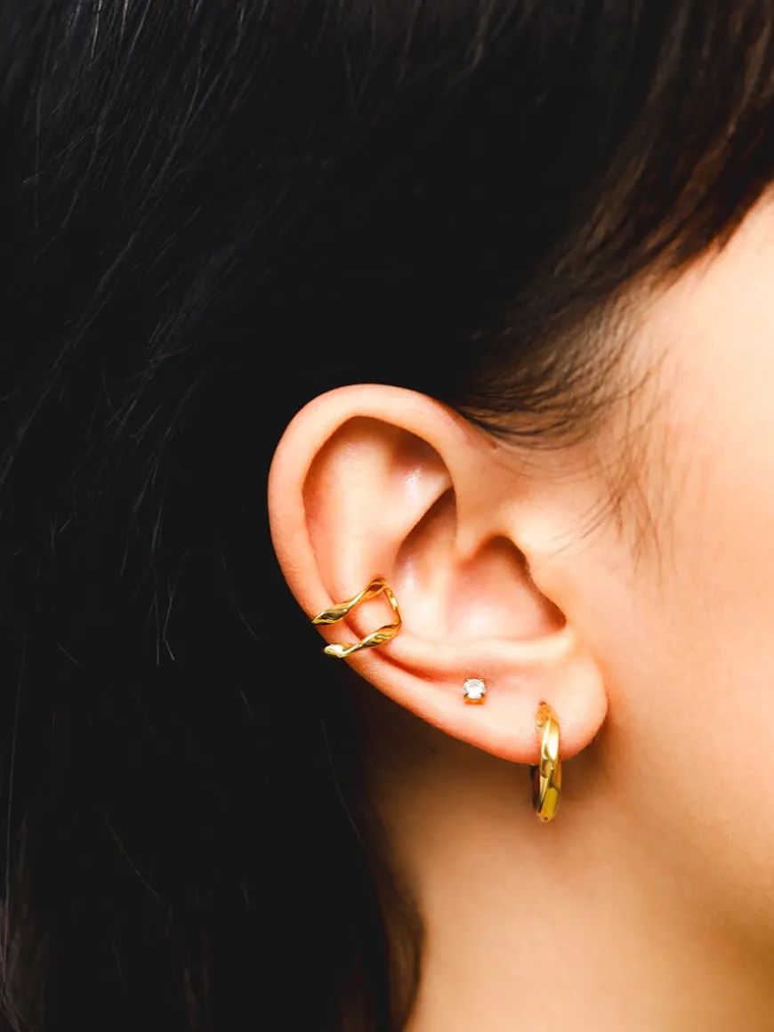 Small Twist Hoop Ohrringe