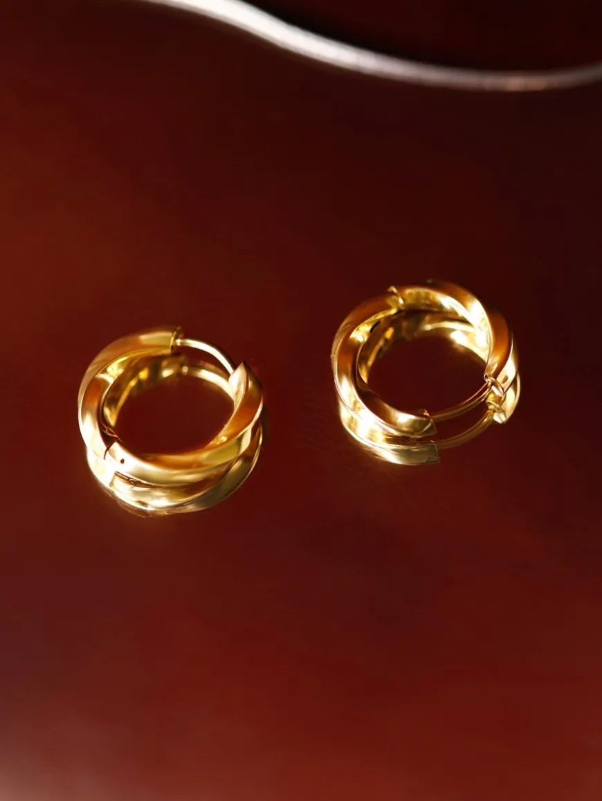 Small Twist Hoop Ohrringe