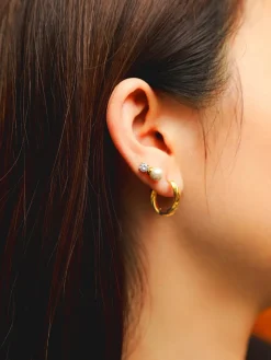 Small Twist Hoop Ohrringe
