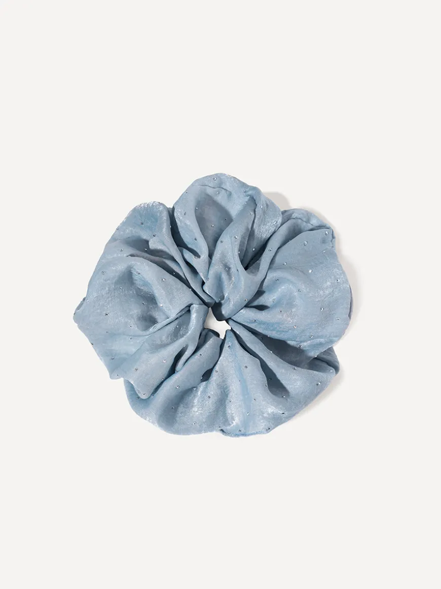 Sparkling Joy Blue Scrunchie