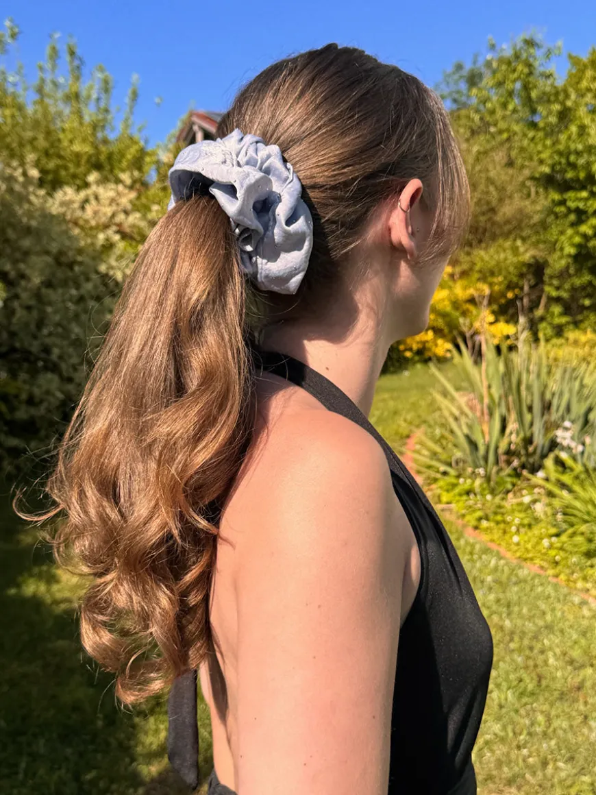 Sparkling Joy Blue Scrunchie