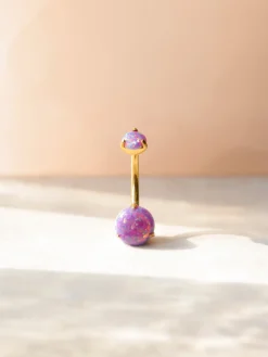 Stellar Whisper Purple Titan Bauchnabelpiercing