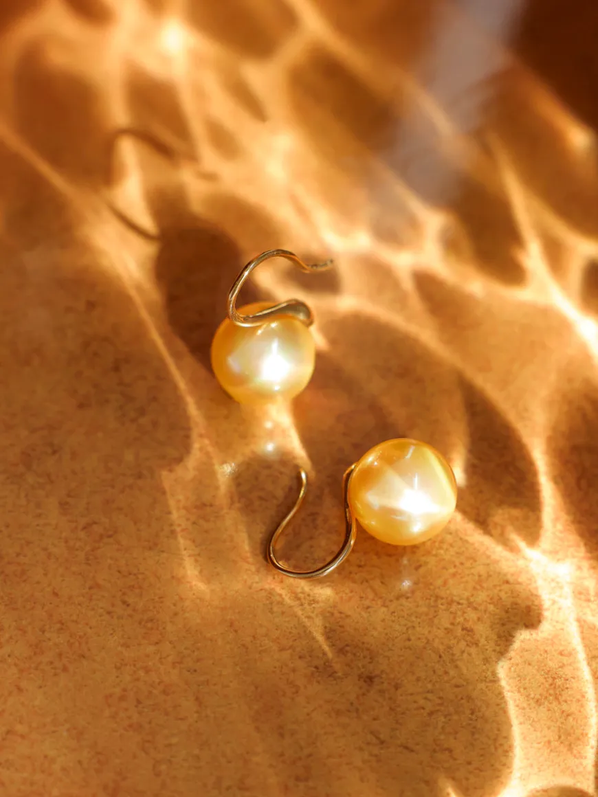 Sway Pearl Champagne Ohrringe