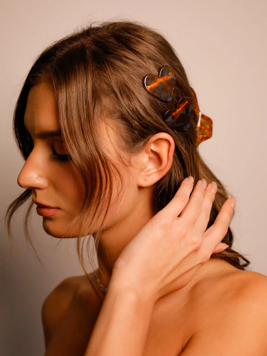 Sweet Heart Brown Set Hairpin
