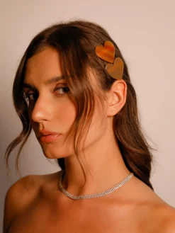Sweet Heart Brown Set Hairpin